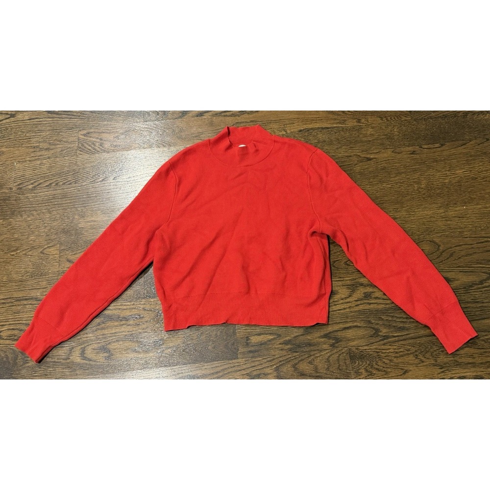 Abercrombie & Fitch Sweater Womens‎ XL Red Mock Neck Knit Holiday